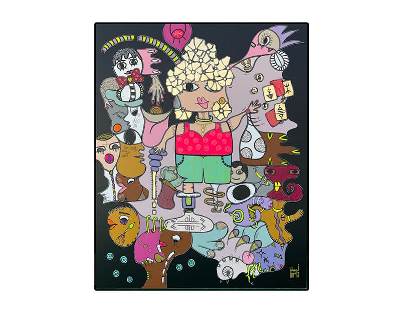 Artwork titled 'Au-Delà des Peines' by Narjess Azzouz