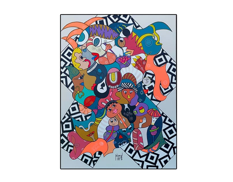 Artwork titled 'Aux Couleurs de l'amour' by Narjess Azzouz