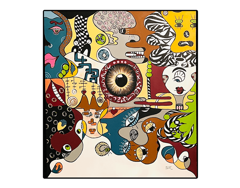 Artwork titled 'L'OEIL DU CYCLONE' by Narjess Azzouz