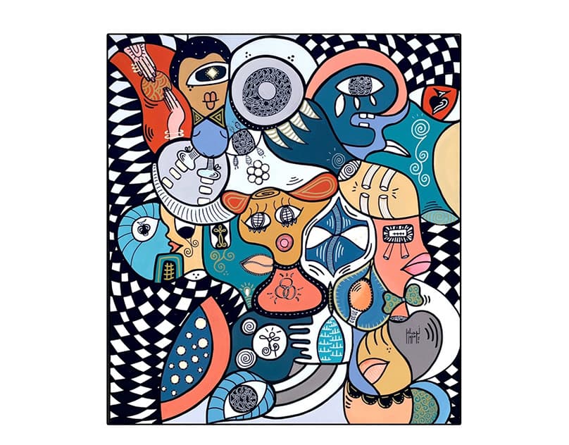 Artwork titled 'Le Chant Des Dix Ames' by Narjess Azzouz