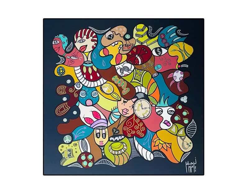 Artwork titled 'Les Comptes De La Vie' by Narjess Azzouz