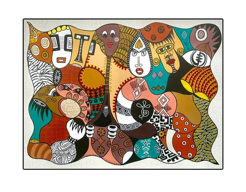 Artwork titled 'Les couleurs de l'Afrique' by Narjess Azzouz