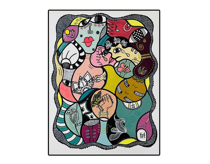 Artwork titled 'Sans restrictions' by Narjess Azzouz