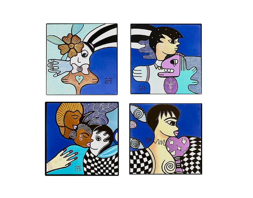 Artwork titled 'Série de quatre' by Narjess Azzouz