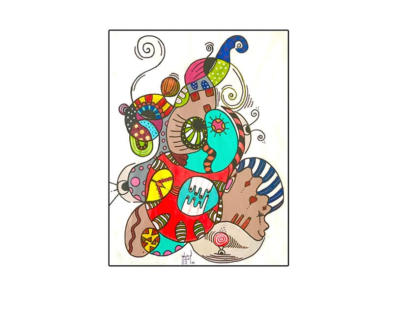 Artwork titled 'Vertige de L'âme' by Narjess Azzouz
