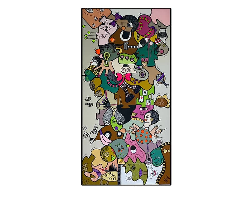 Artwork titled 'Chaos Coloré' by Narjess Azzouz