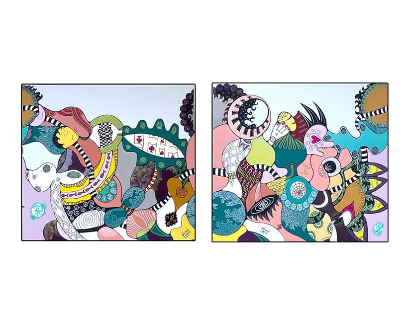 Artwork titled 'Double Sens' by Narjess Azzouz