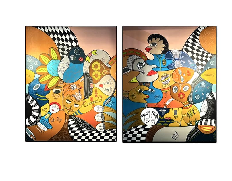 Artwork titled 'Silent Battlefields (champs de bataille silencieux)' by Narjess Azzouz